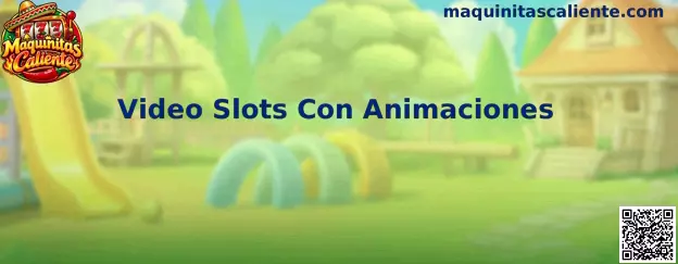 Video Slots Con Animaciones: ilustración de tragamonedas digitales con gráficos, símbolos animados y elementos visuales modernos